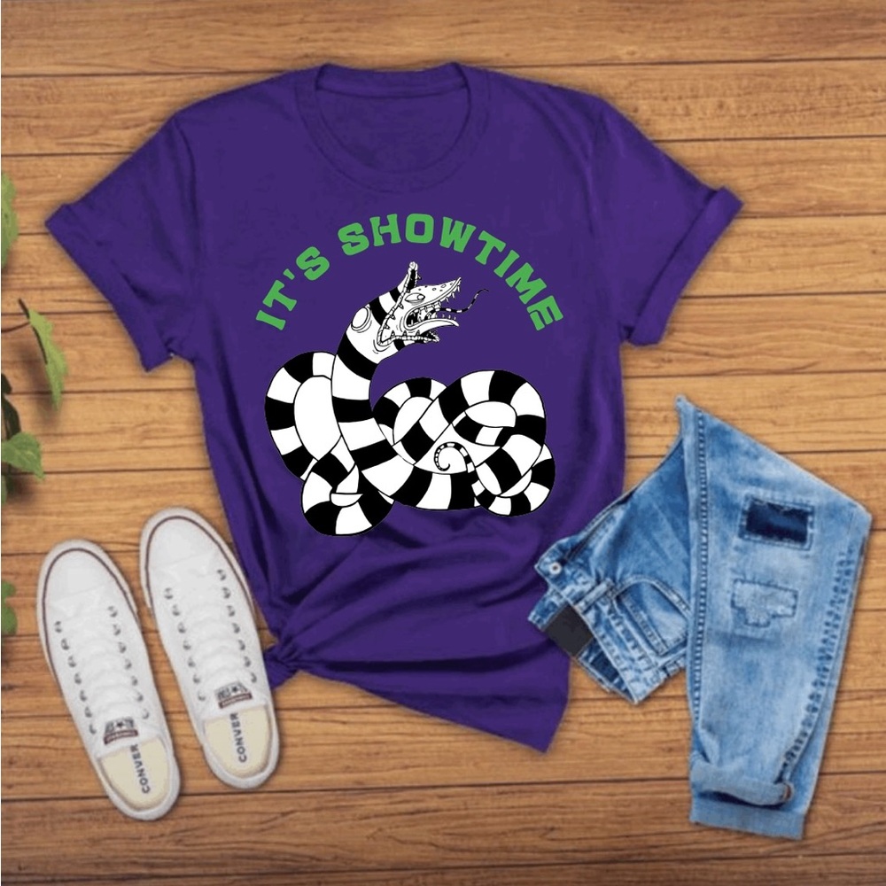 It’s showtime Beetlejuice snake t-shirt unisex